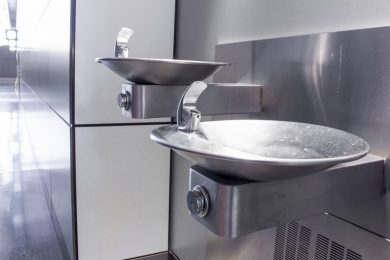 Commercial Drinking Fountain installation